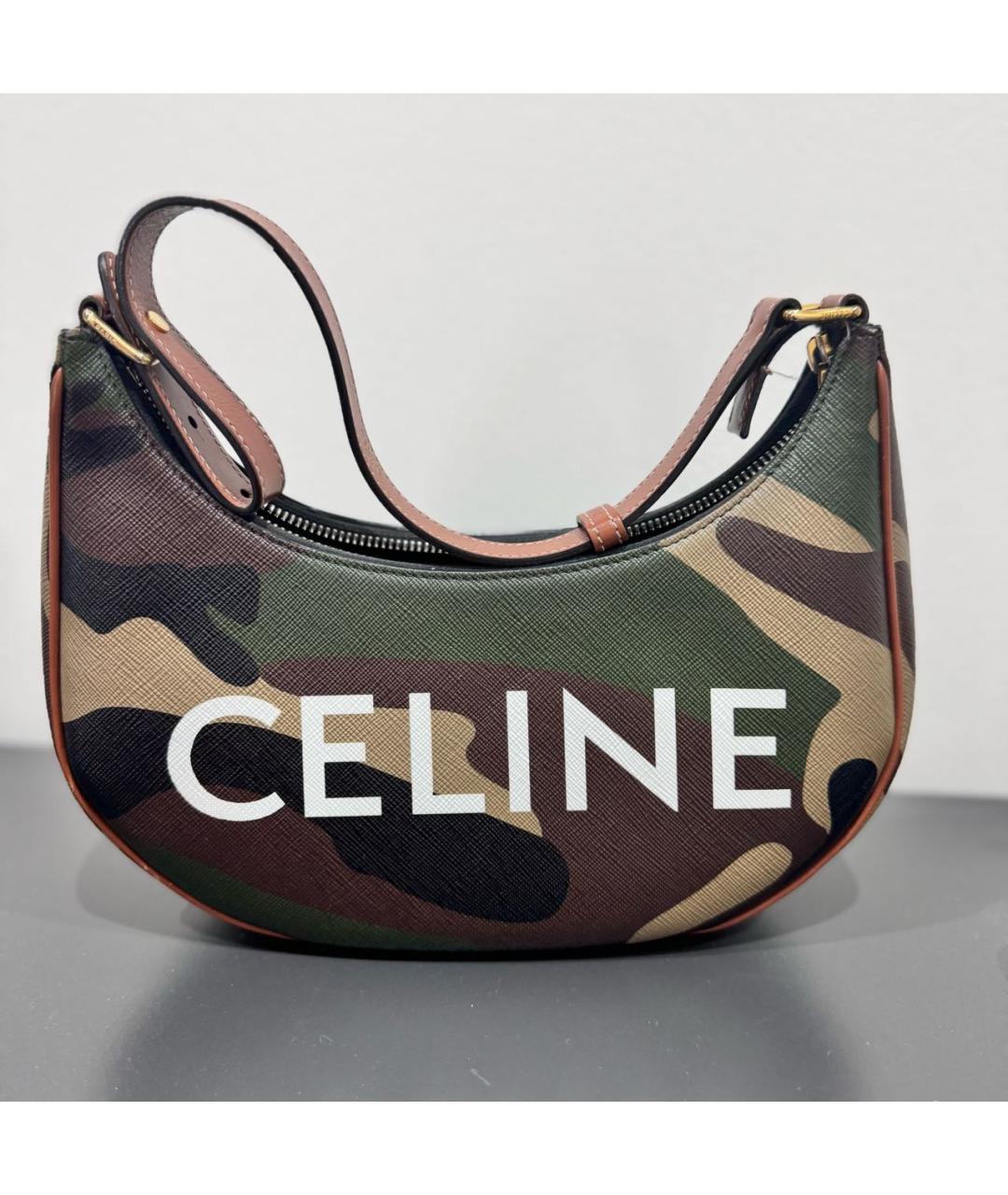 CELINE Кожаная сумка с короткими ручками, фото 6