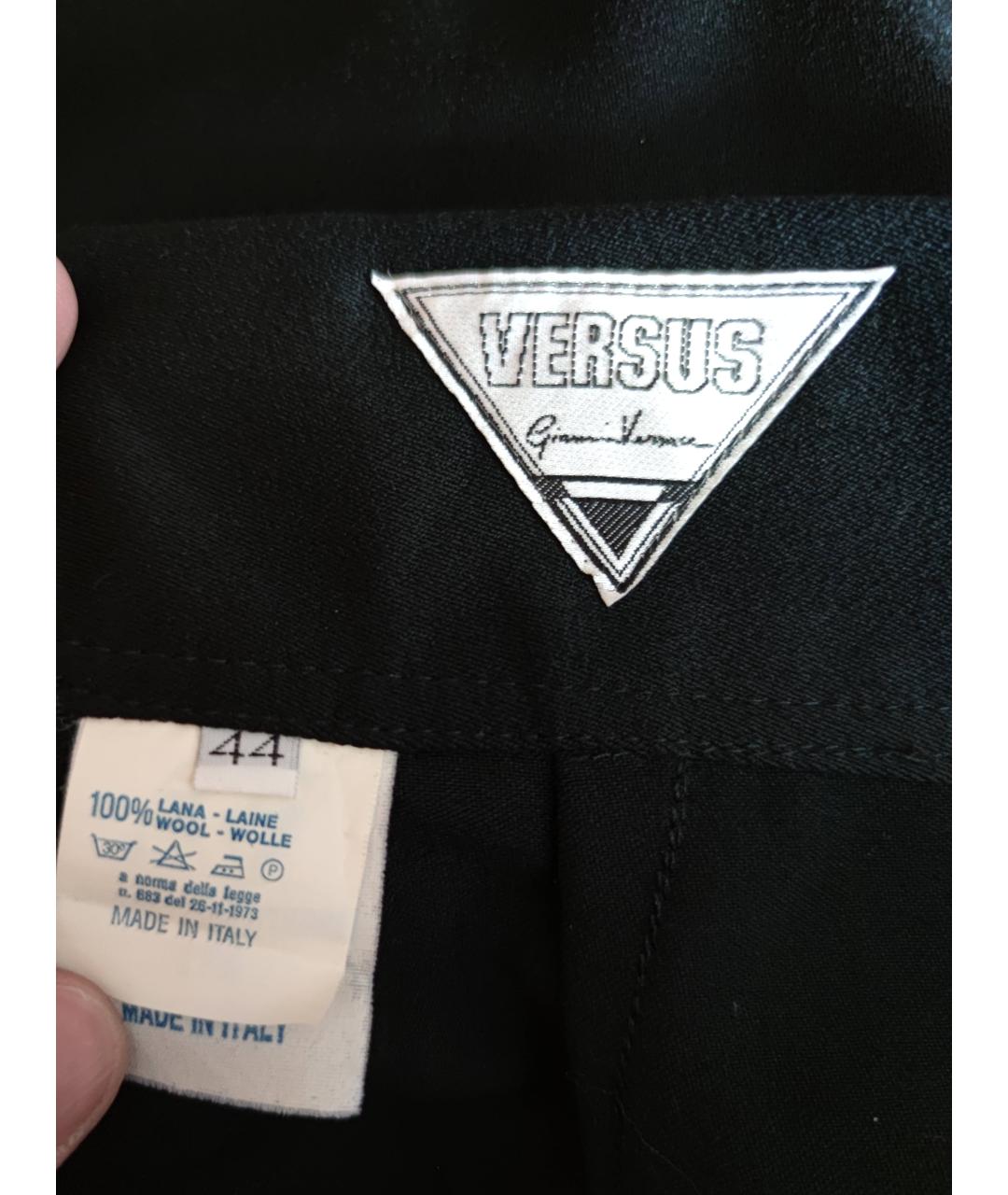 VERSUS VERSACE Черная шерстяная юбка миди, фото 3