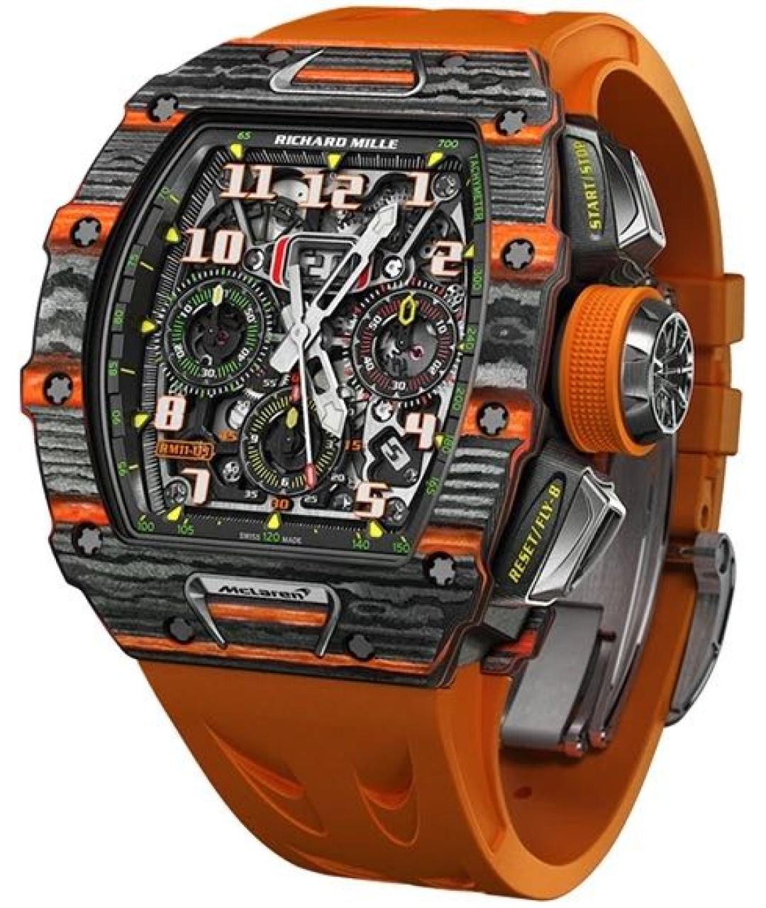 Richard Mille Оранжевое карбоновые часы, фото 3