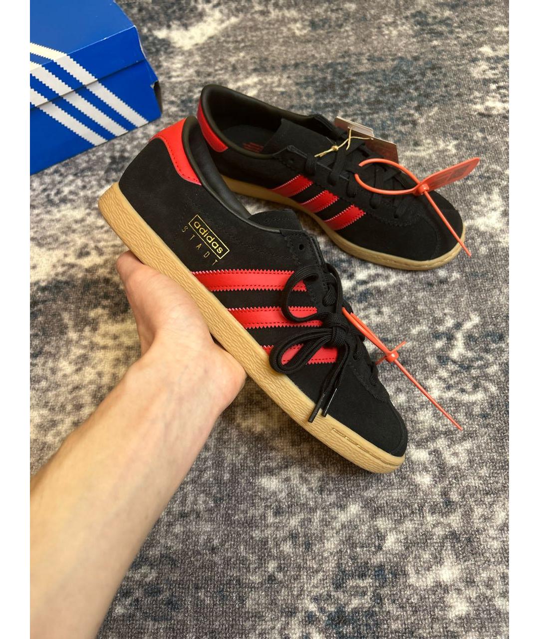 ADIDAS Черные замшевые низкие кроссовки / кеды, фото 5