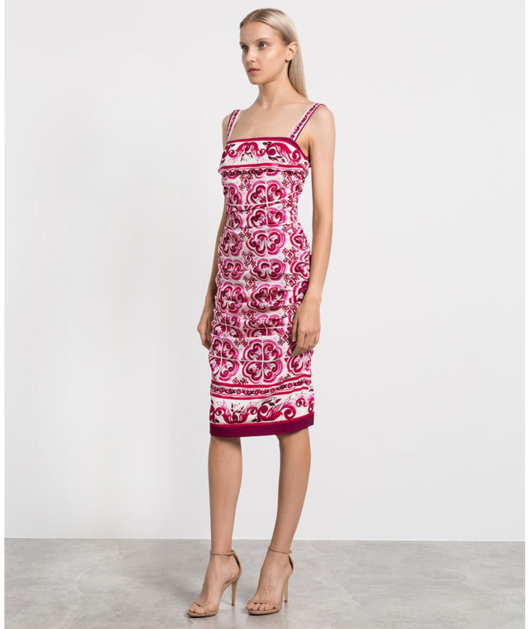 DOLCE&GABBANA Розовое коктейльное платье, фото 7