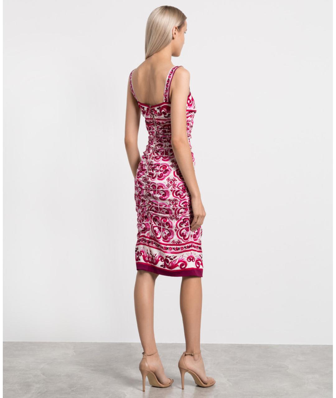 DOLCE&GABBANA Розовое коктейльное платье, фото 8