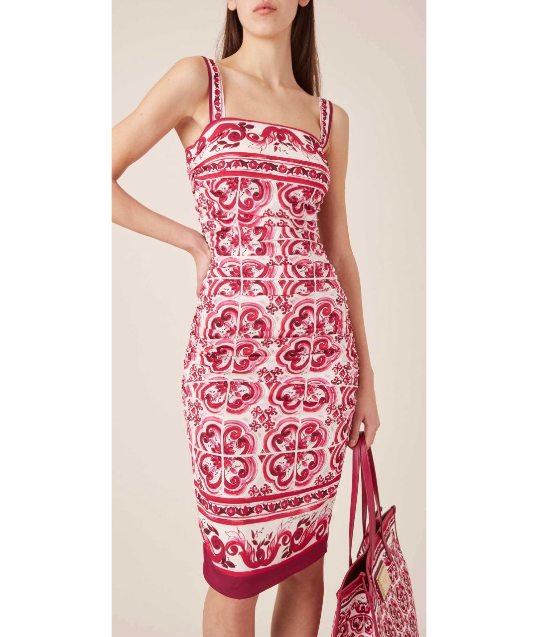 DOLCE&GABBANA Розовое коктейльное платье, фото 2