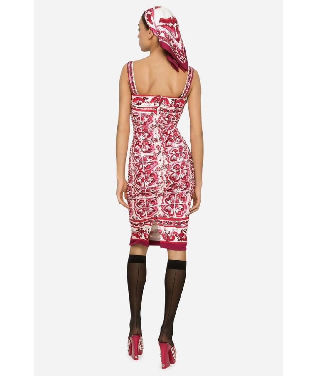 DOLCE&GABBANA Розовое коктейльное платье, фото 6