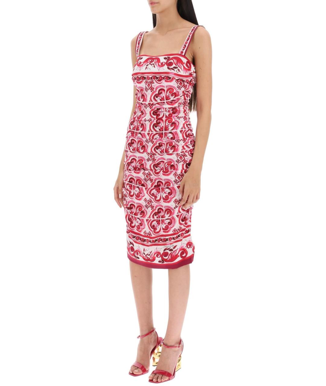 DOLCE&GABBANA Розовое коктейльное платье, фото 9