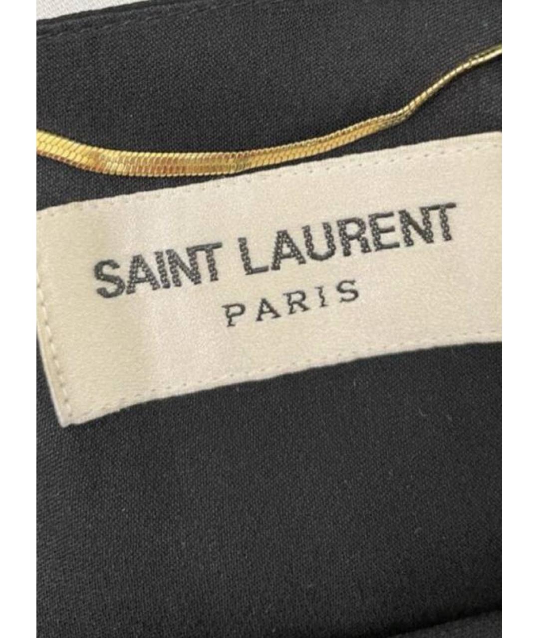 SAINT LAURENT Черное синтетическое повседневное платье, фото 2