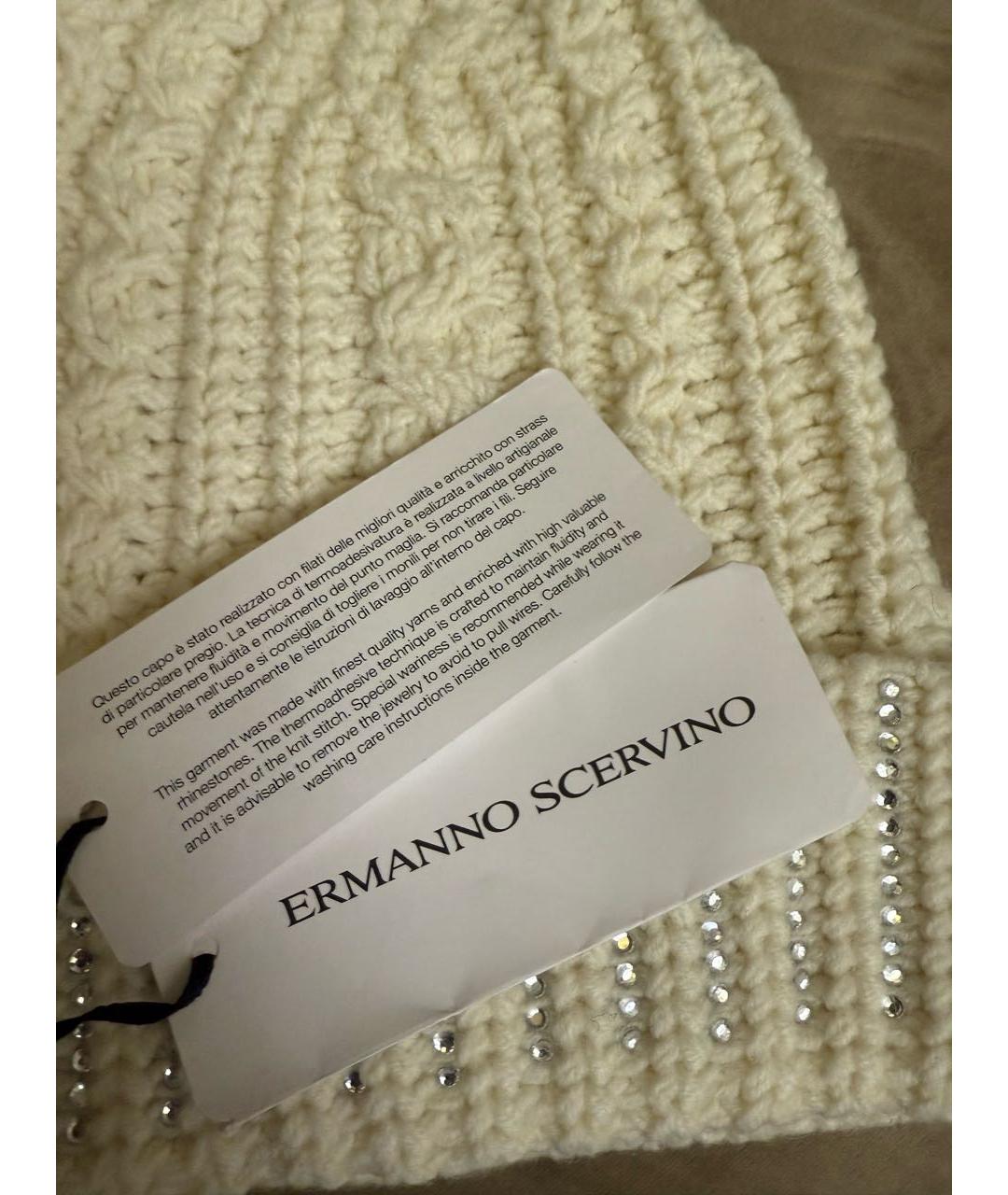 ERMANNO SCERVINO Белая шерстяная шапка, фото 2