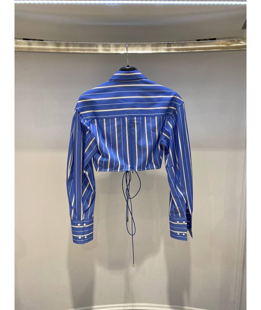 JACQUEMUS Синяя хлопковая рубашка, фото 3