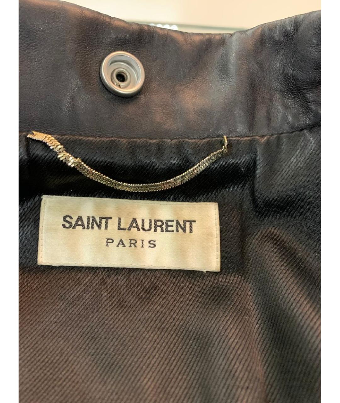 SAINT LAURENT Черная креповая куртка, фото 5