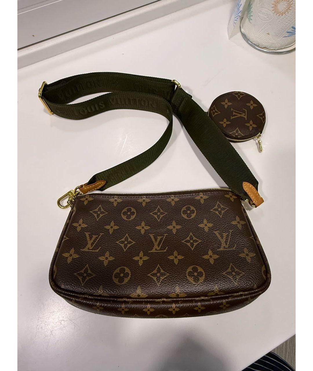 LOUIS VUITTON Коричневая сумка через плечо, фото 3