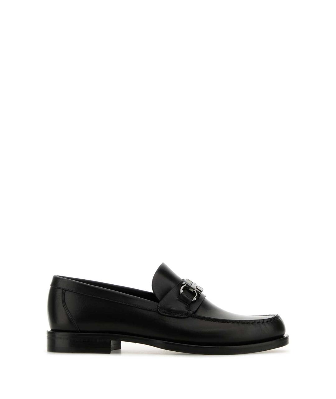 FERRAGAMO Черные кожаные лоферы, фото 1