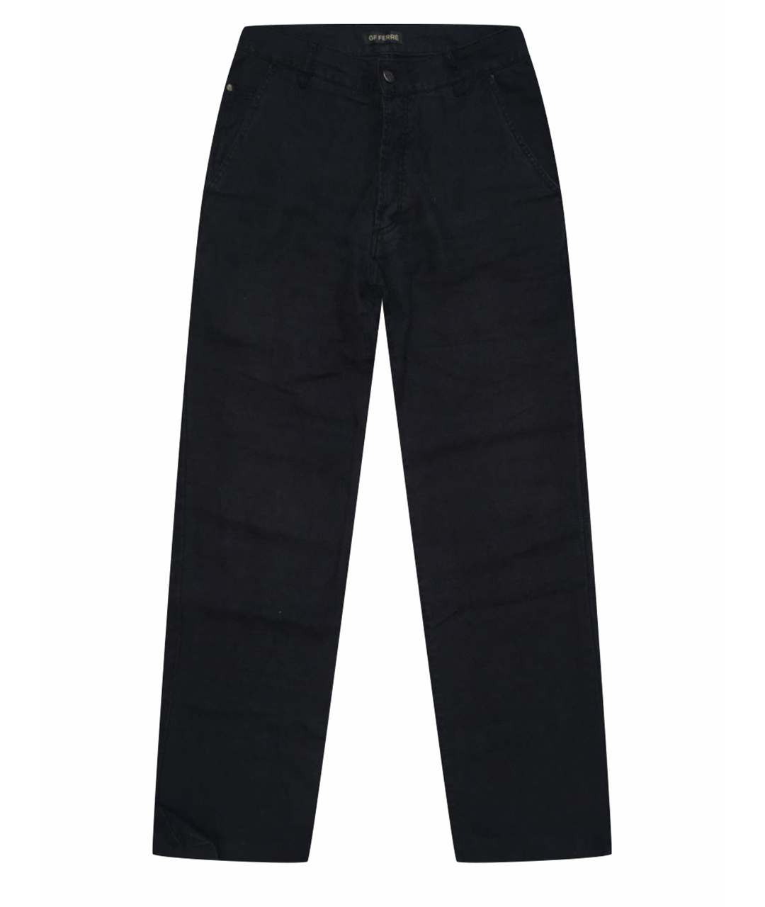 GIANFRANCO FERRE Черные льняные брюки чинос, фото 1