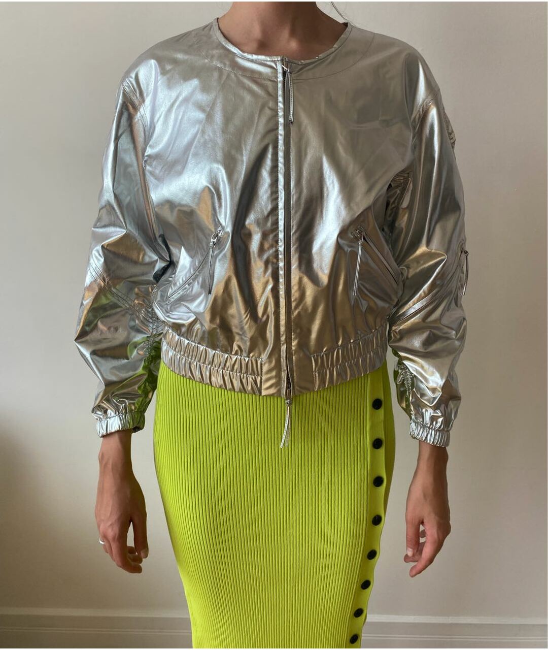 ISABEL MARANT Серебряная куртка, фото 5