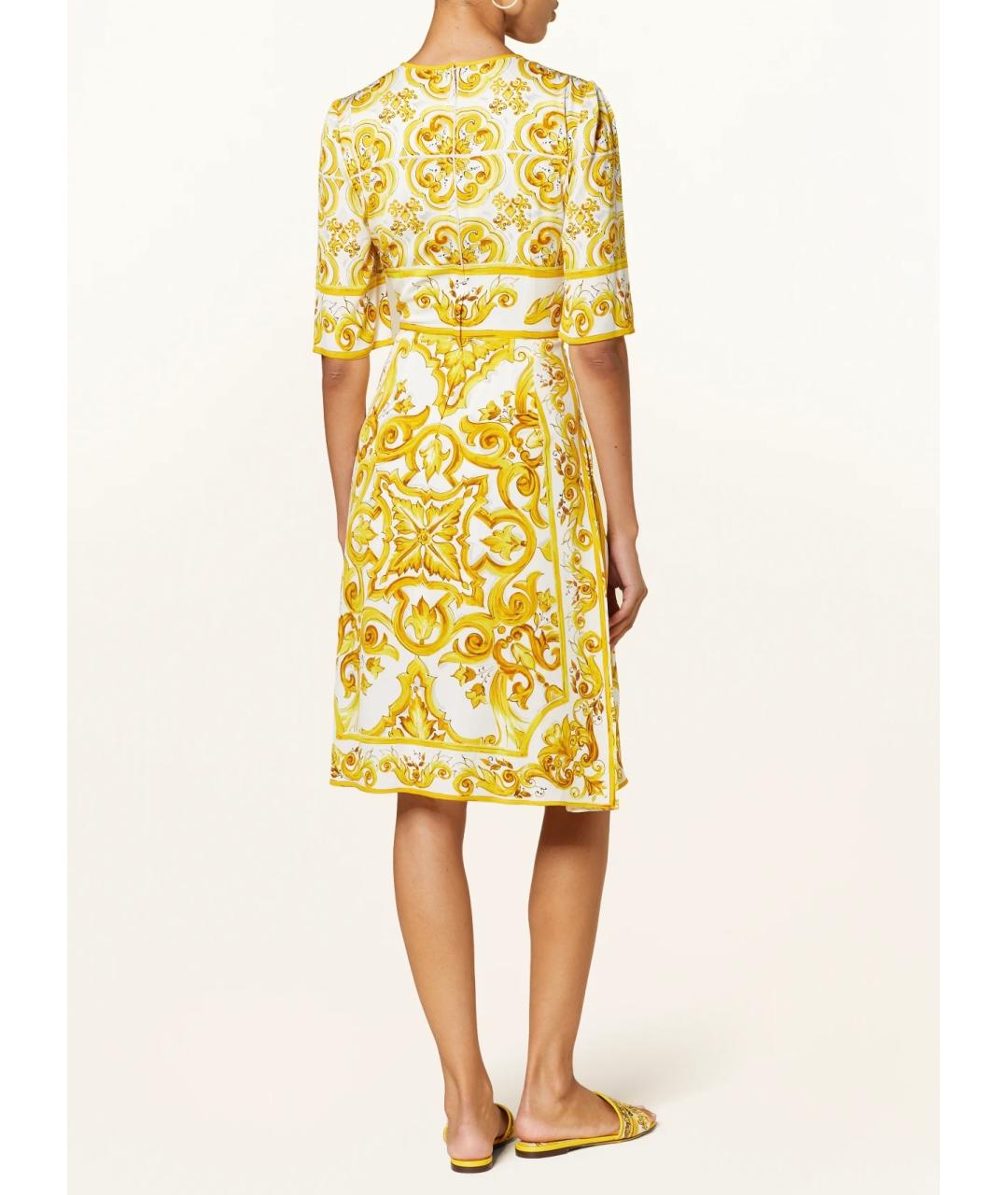 DOLCE&GABBANA Желтое повседневное платье, фото 3