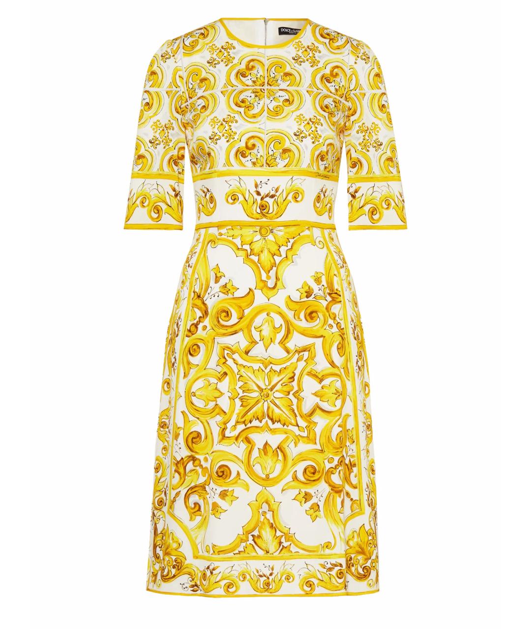 DOLCE&GABBANA Желтое повседневное платье, фото 1