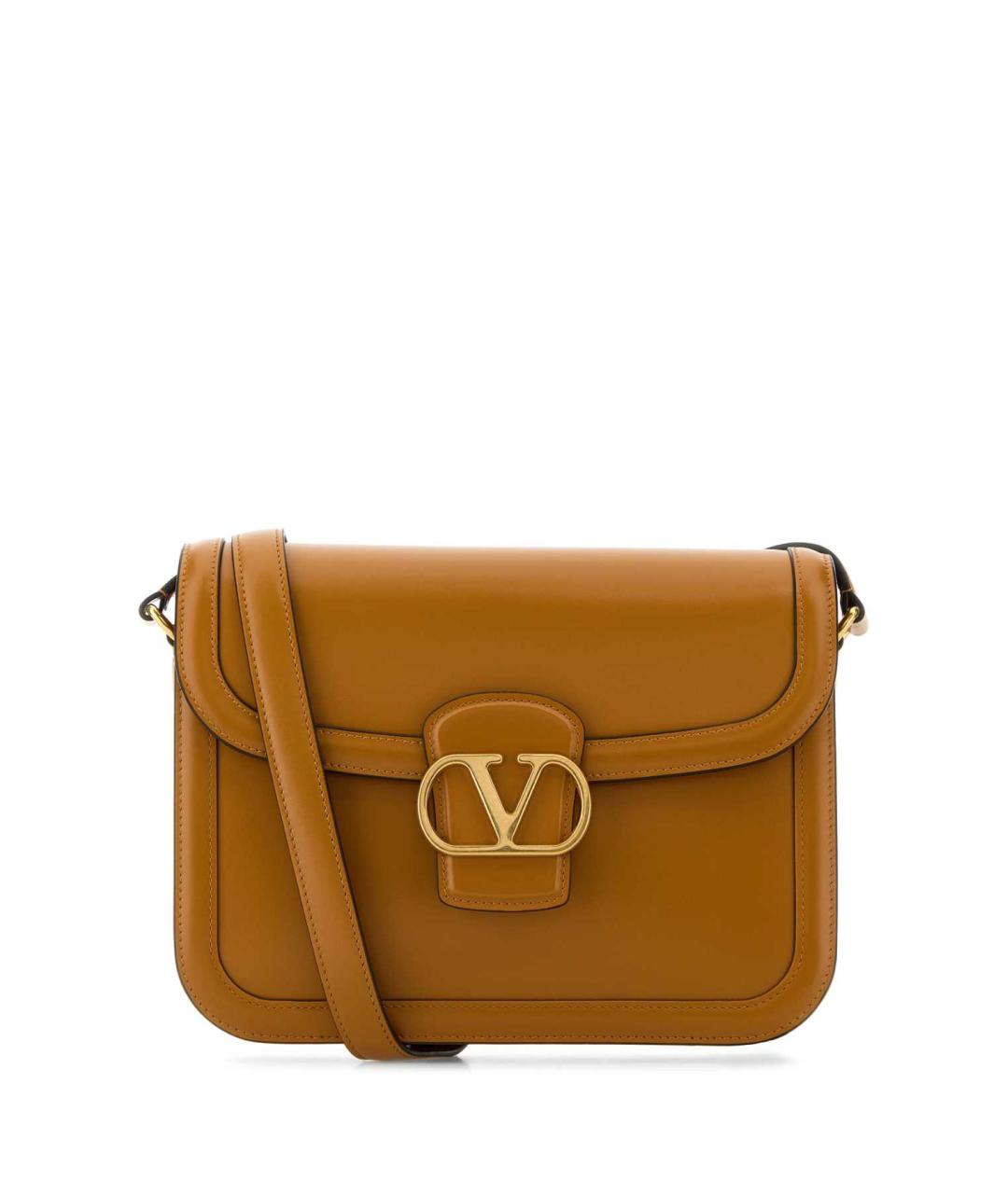 VALENTINO Коричневая кожаная сумка через плечо, фото 1