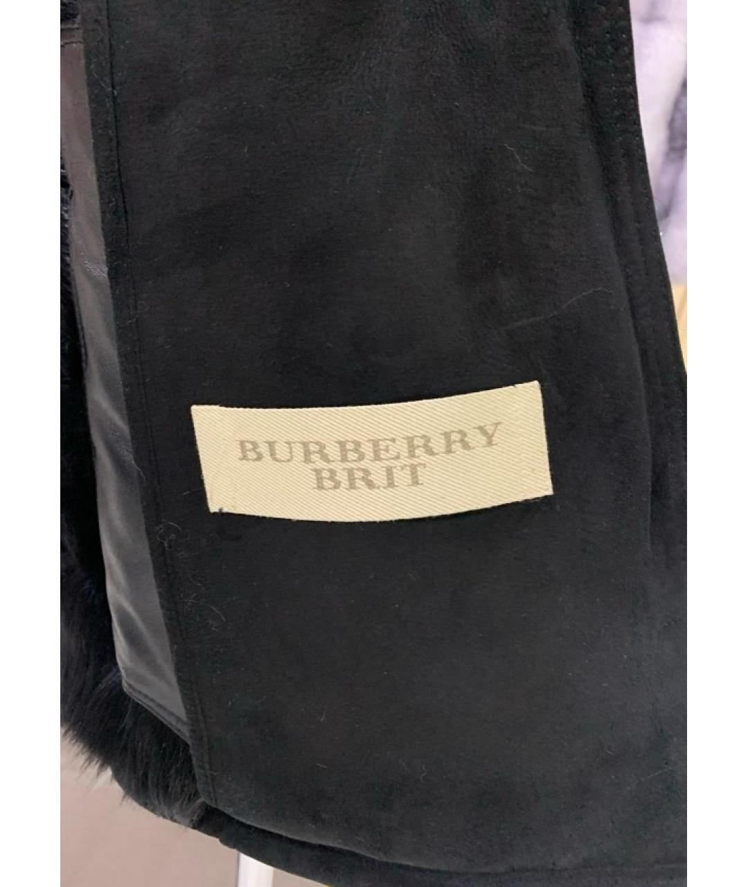 BURBERRY Черная замшевая дубленка, фото 4