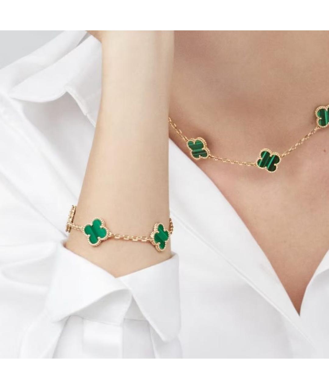 VAN CLEEF & ARPELS Зеленый браслет из желтого золота, фото 2