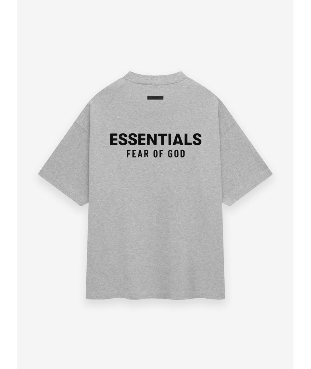 FEAR OF GOD ESSENTIALS Серая хлопковая футболка, фото 2