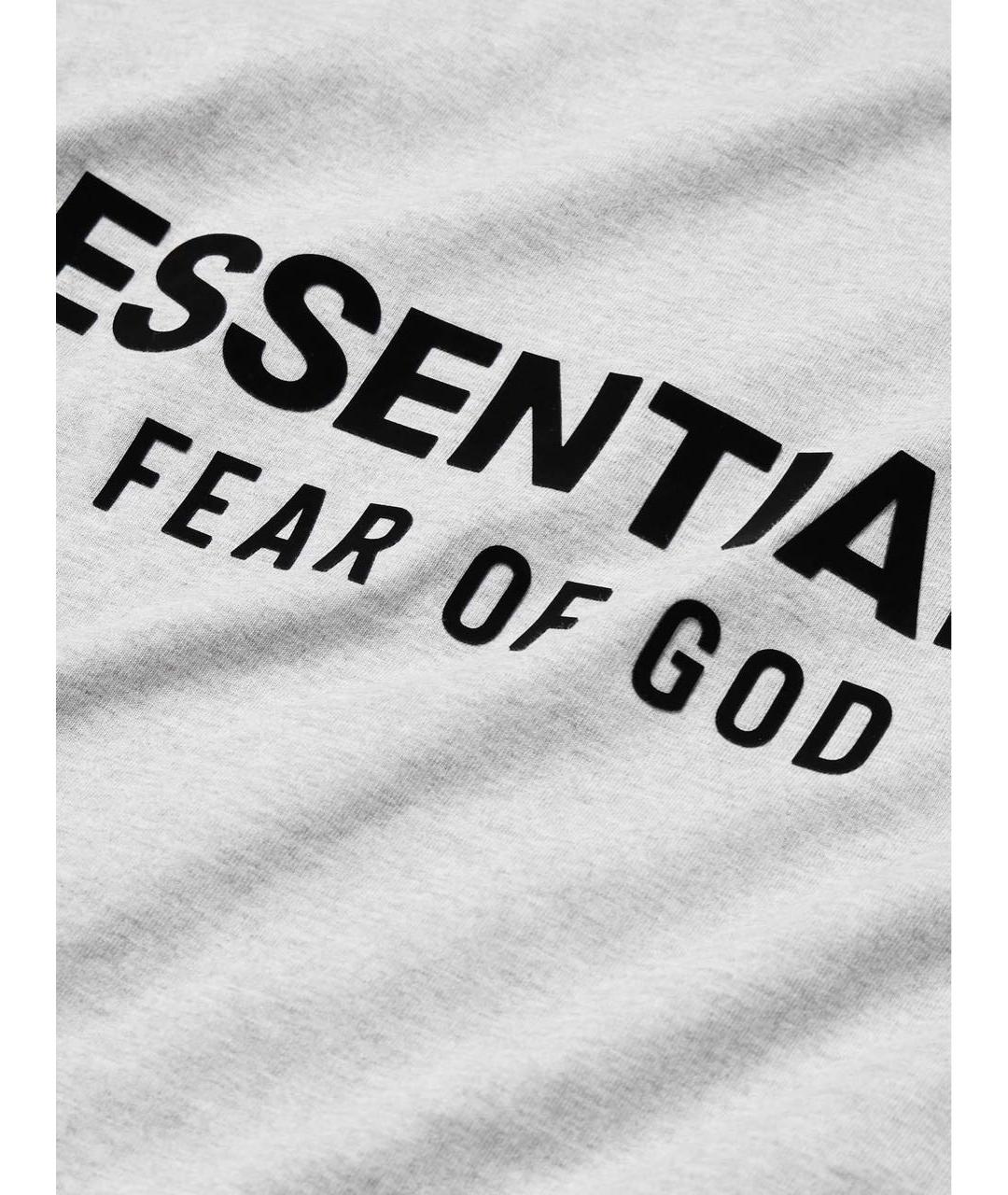 FEAR OF GOD ESSENTIALS Серая хлопковая футболка, фото 3