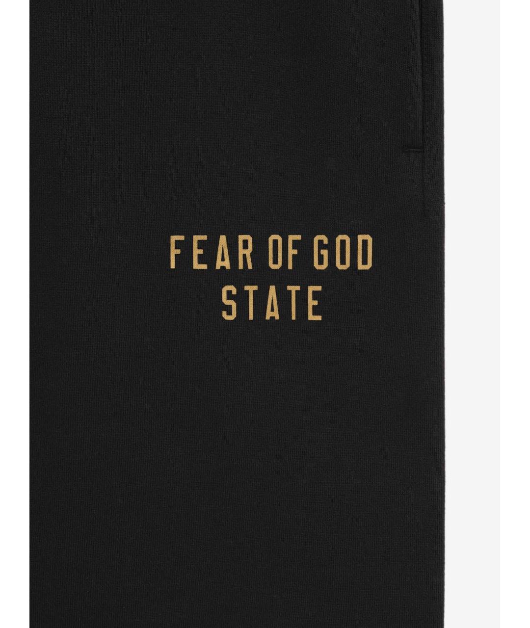 FEAR OF GOD ESSENTIALS Черные хлопковые повседневные брюки, фото 4