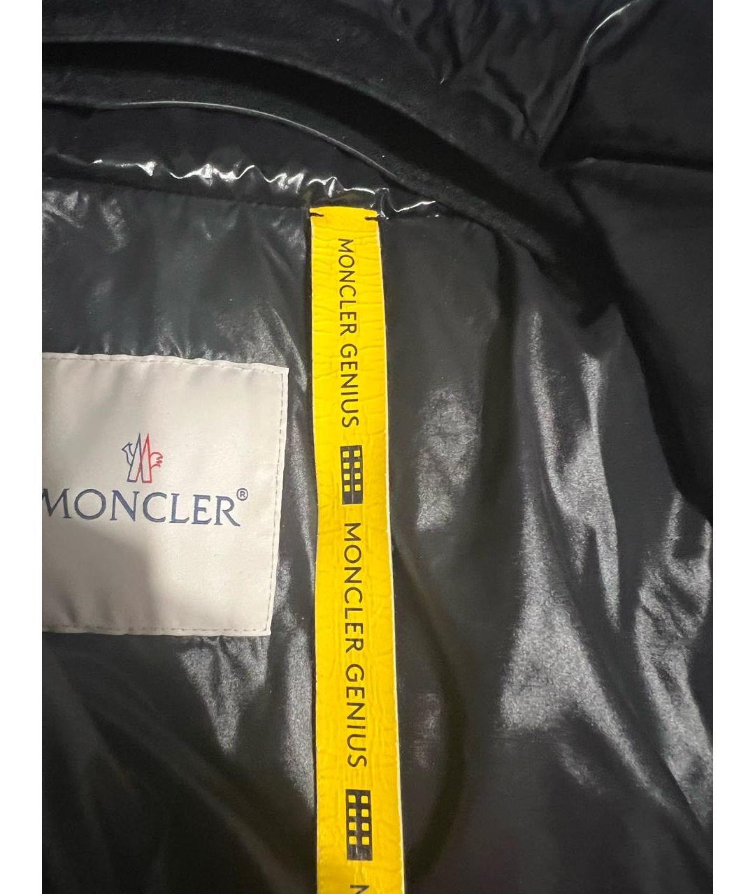 MONCLER Черная полиэстеровая куртка, фото 6