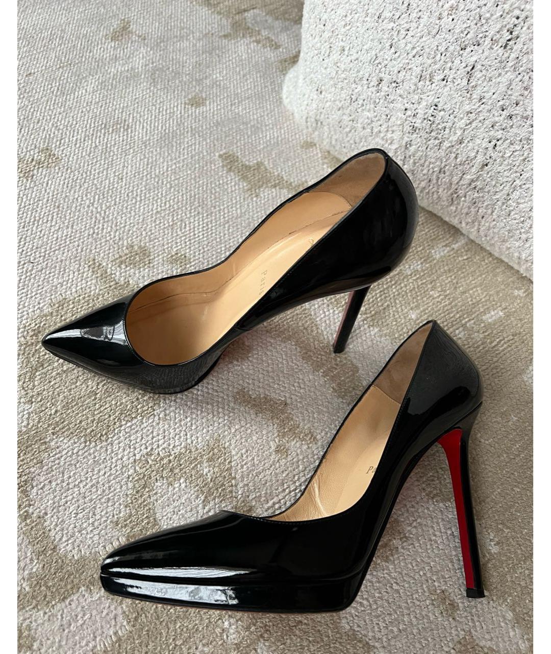 CHRISTIAN LOUBOUTIN Черные туфли из лакированной кожи, фото 3