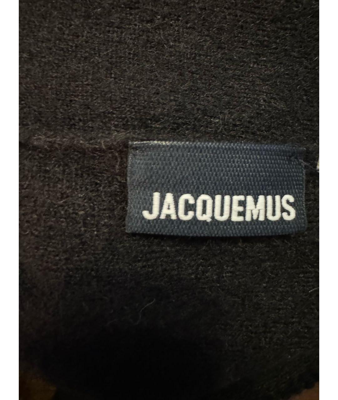 JACQUEMUS Черное шерстяное коктейльное платье, фото 2