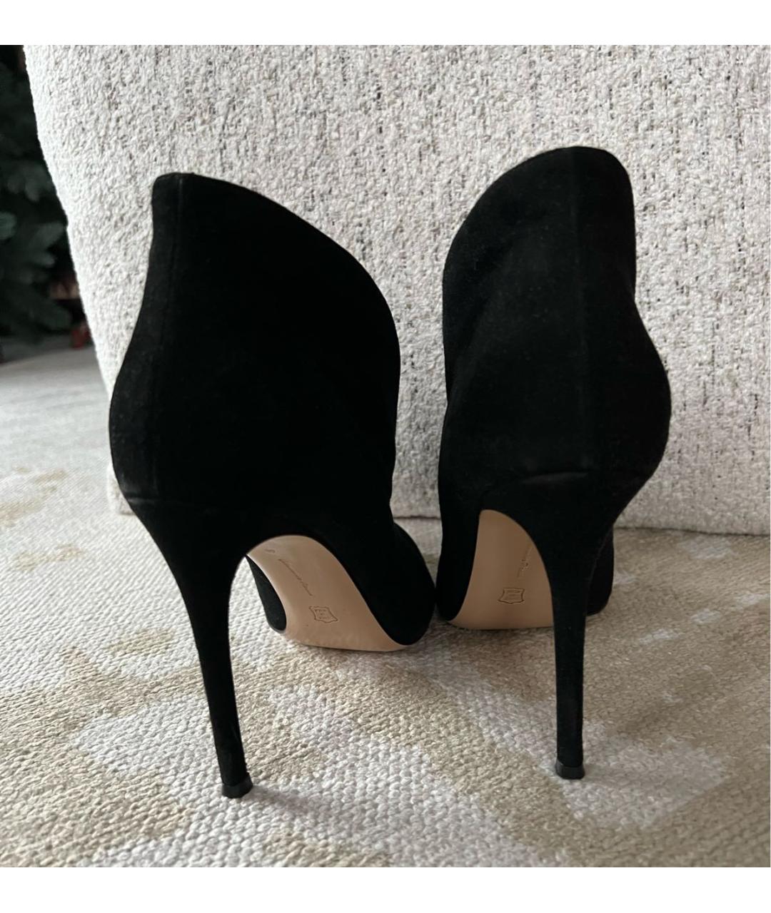 GIANVITO ROSSI Черные кожаные ботильоны, фото 4