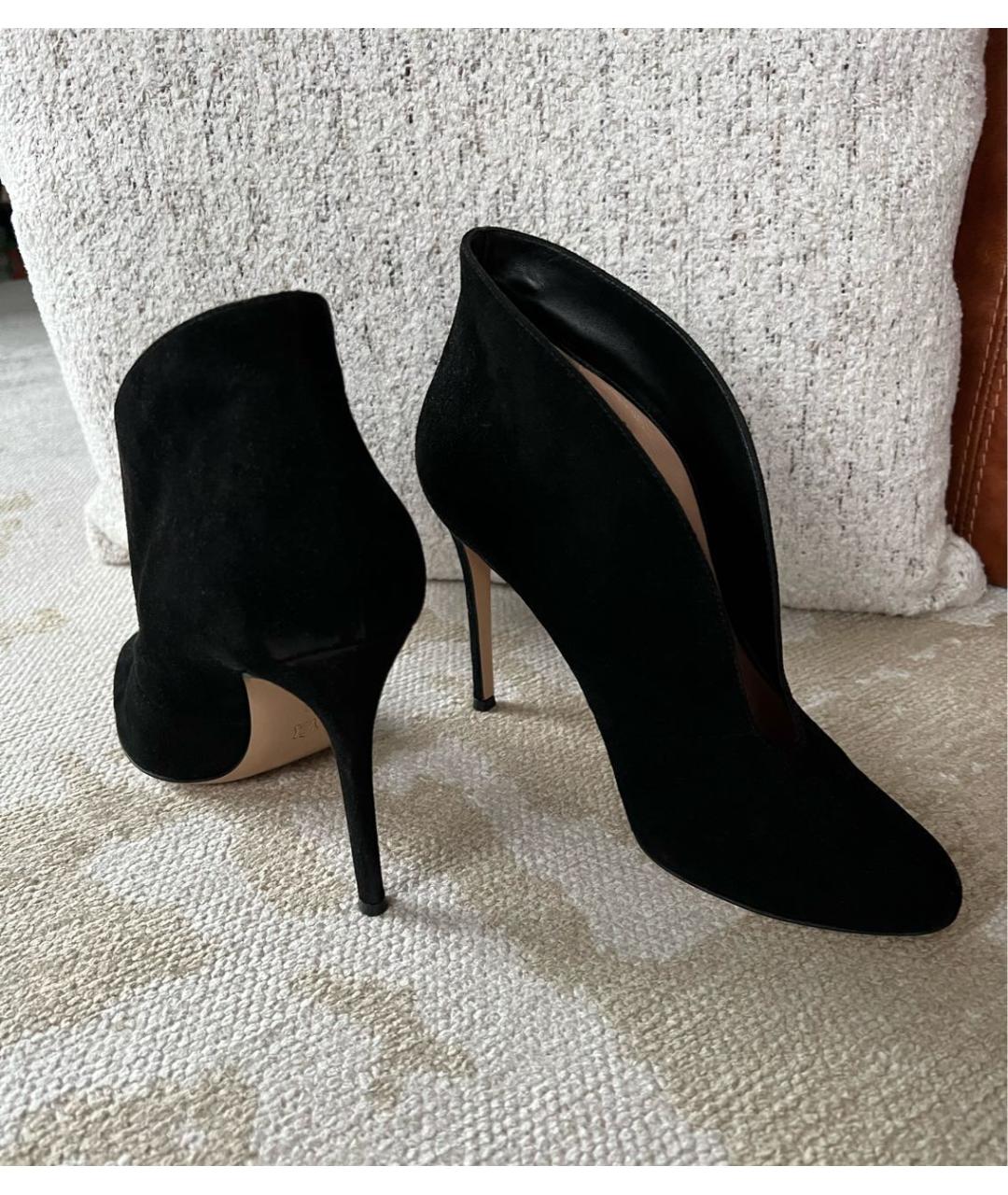 GIANVITO ROSSI Черные кожаные ботильоны, фото 3