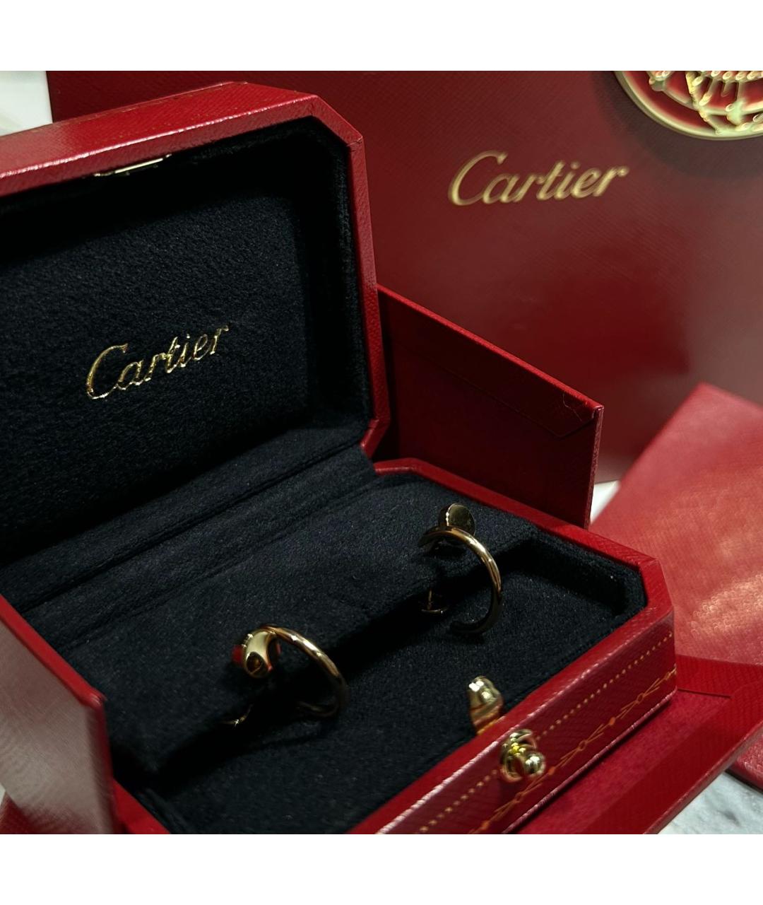 CARTIER Золотые серьги из желтого золота, фото 3