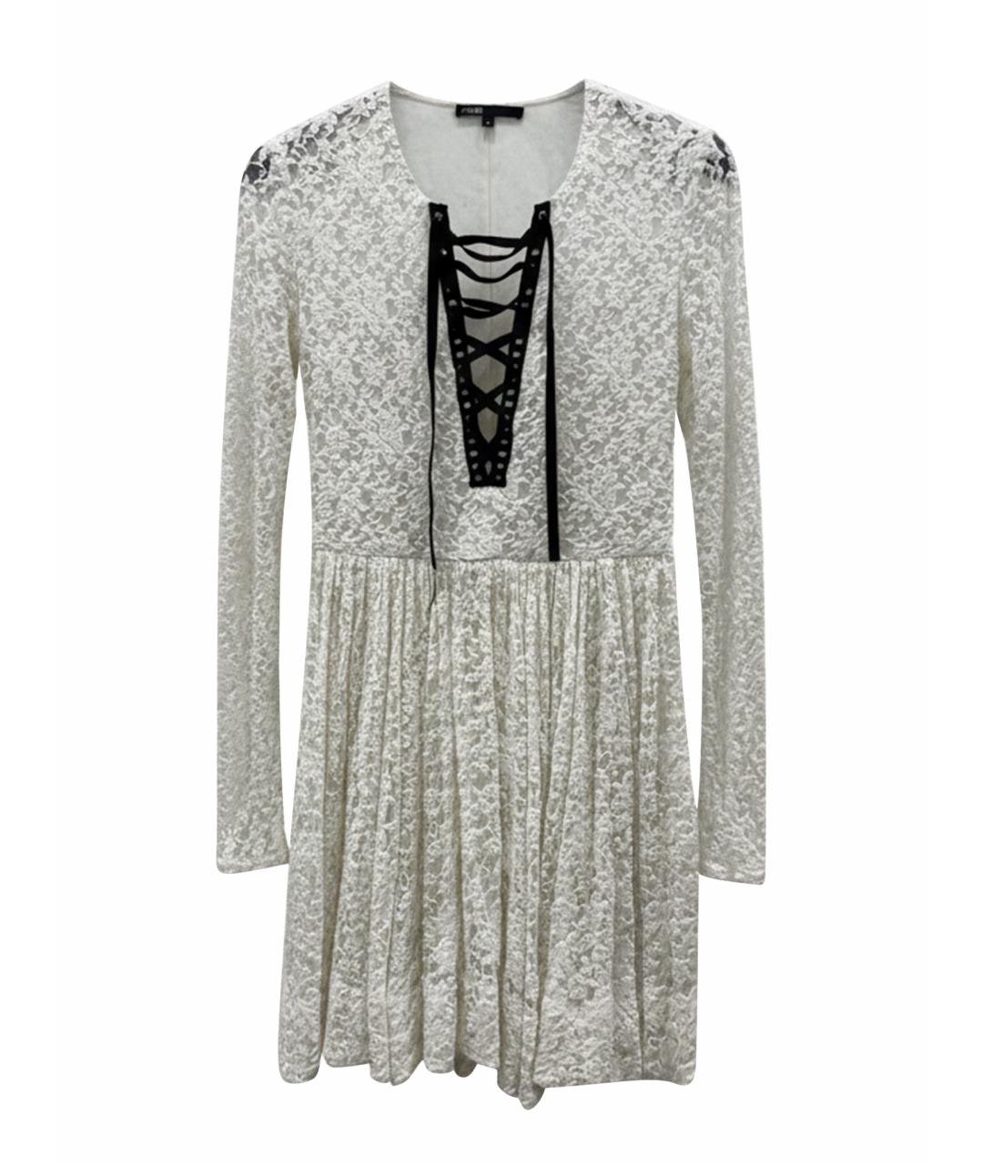 MAJE Белое кружевное коктейльное платье, фото 1