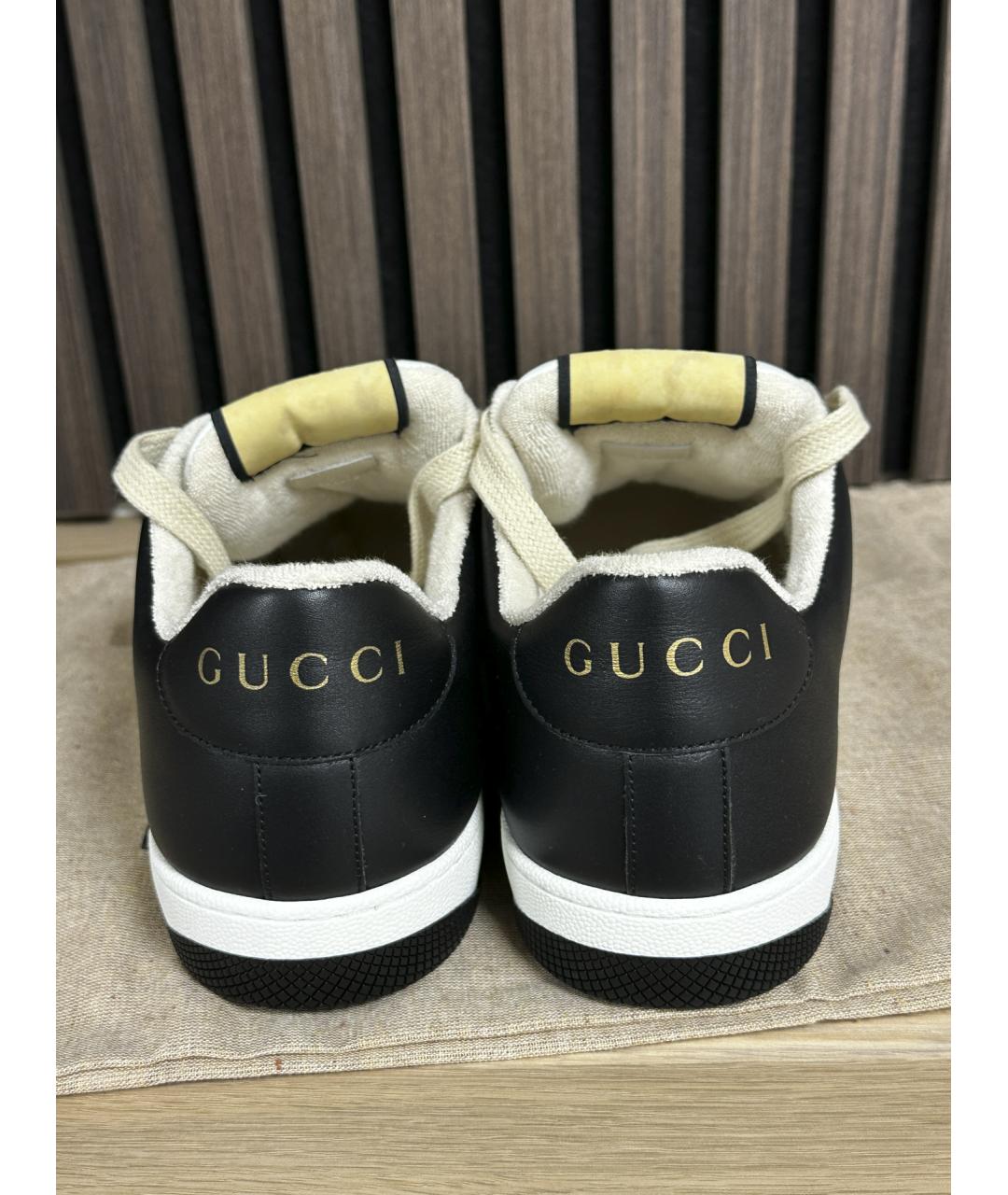 GUCCI Кожаные низкие кроссовки / кеды, фото 3