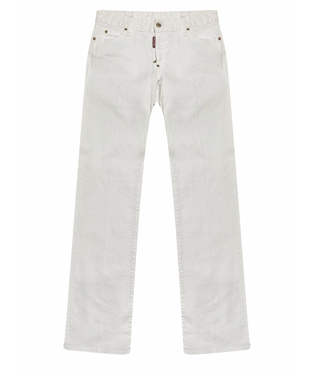 DSQUARED2 Белые хлопковые прямые джинсы, фото 1