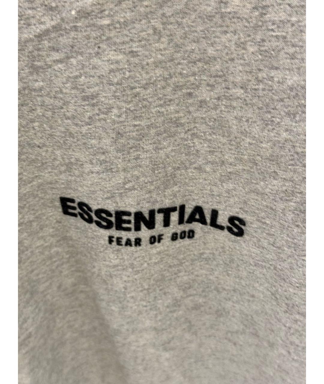 FEAR OF GOD ESSENTIALS Серая хлопковая футболка, фото 2