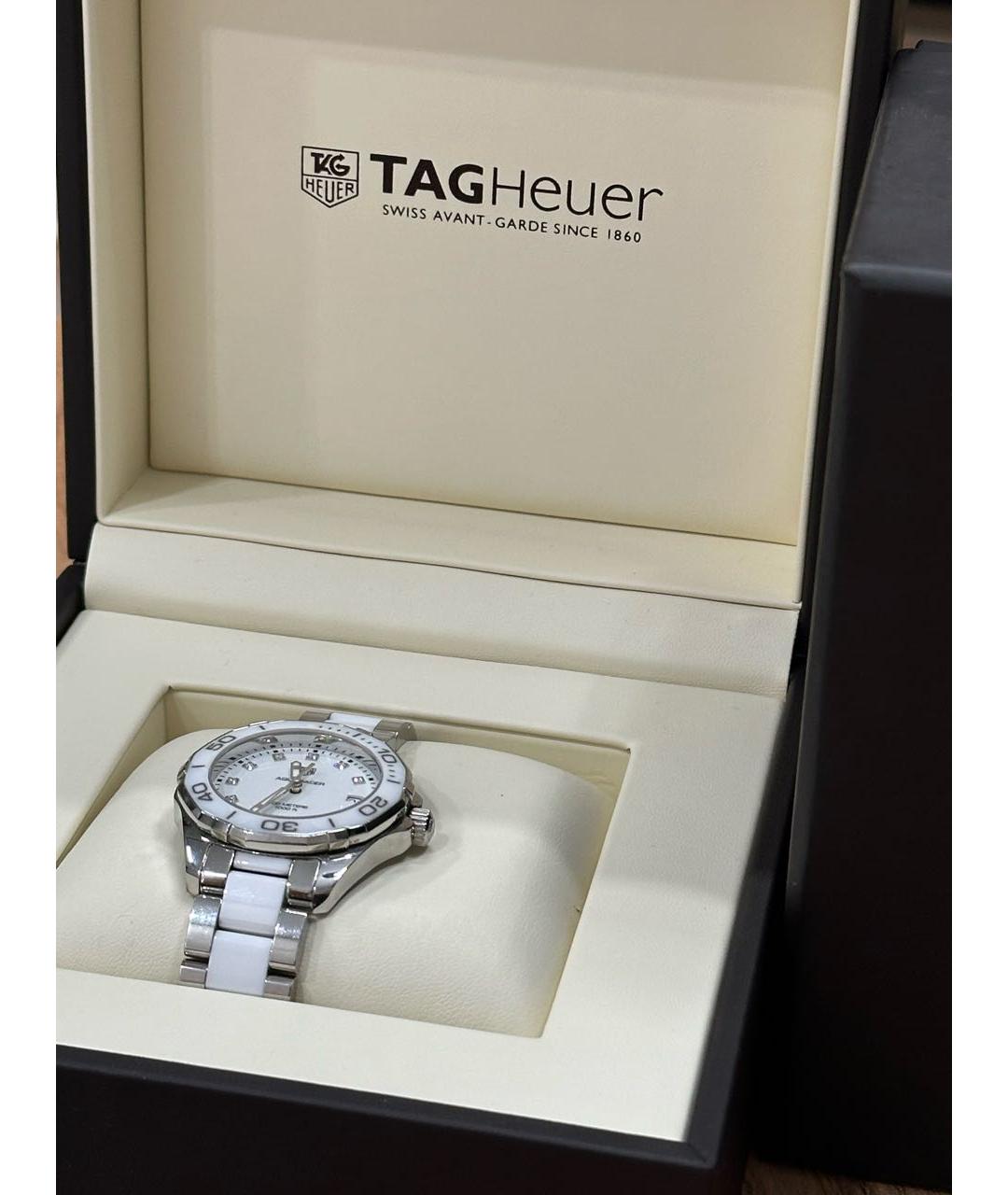 TAG HEUER Белые стеклянные часы, фото 4