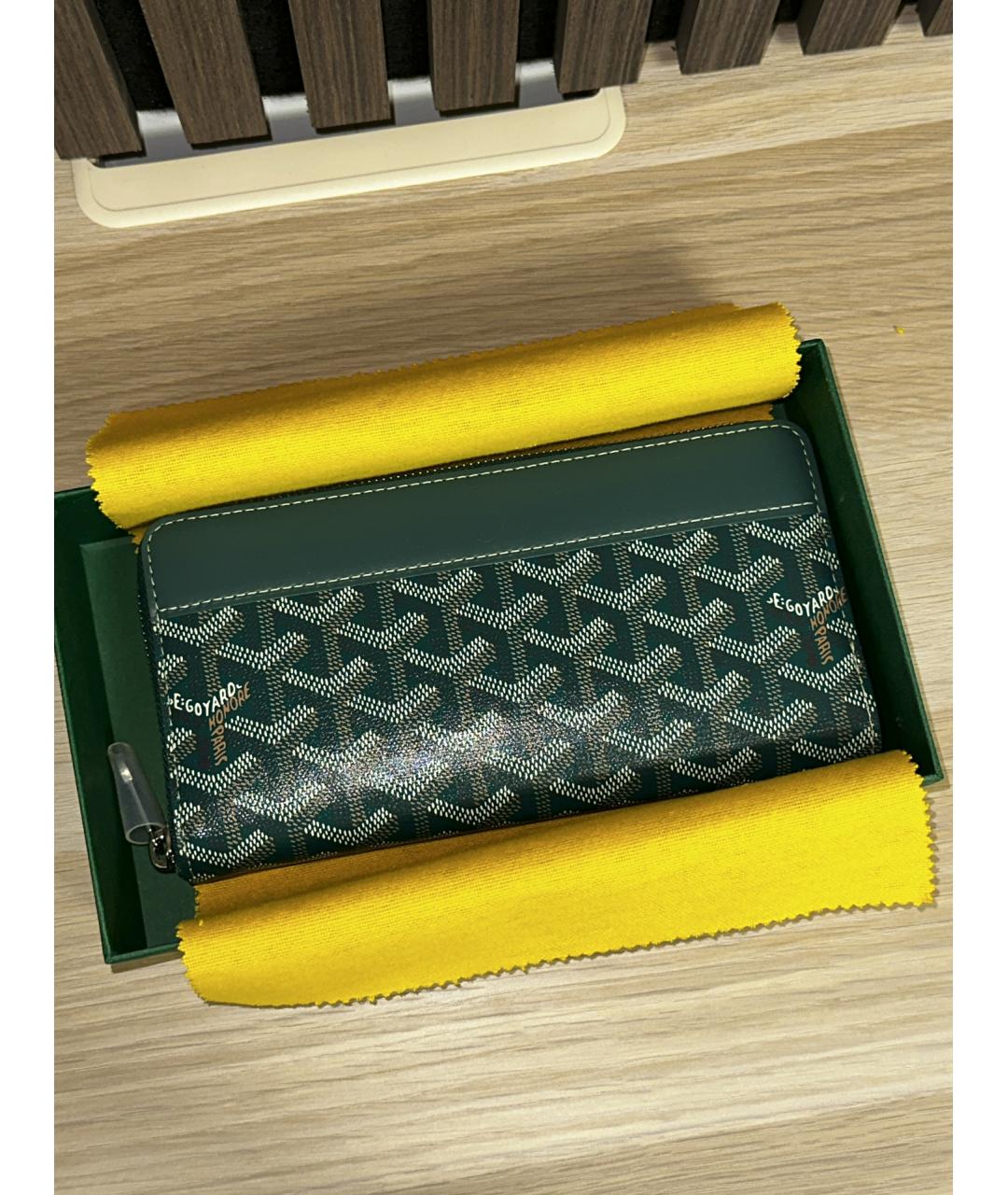 GOYARD Зеленый кошелек, фото 2