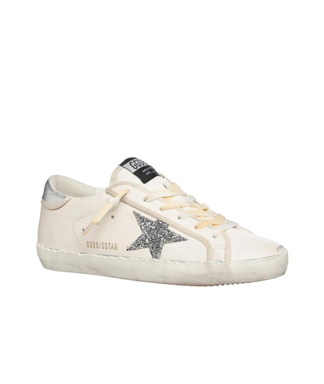 GOLDEN GOOSE DELUXE BRAND Бежевые кожаные кеды, фото 3