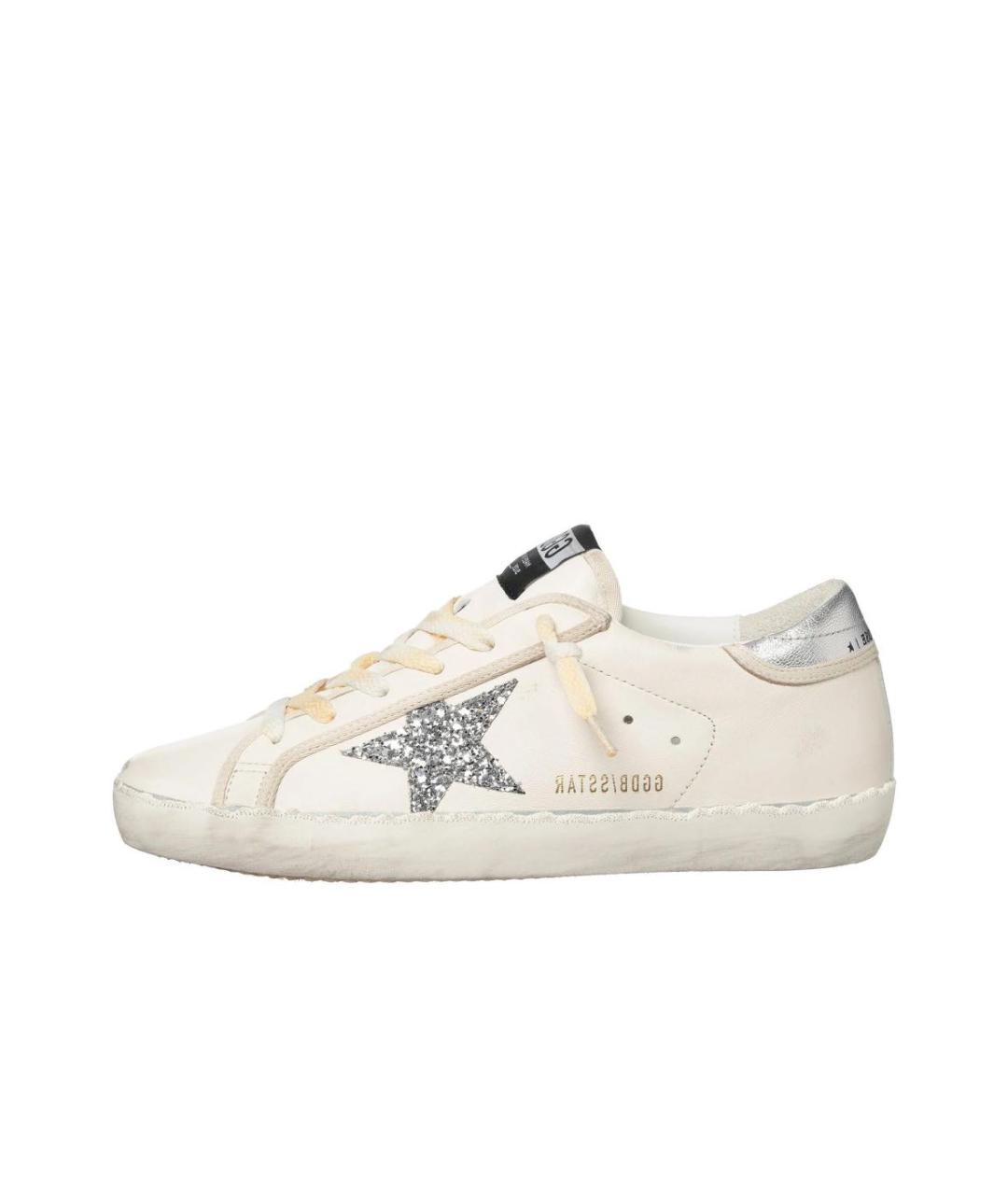 GOLDEN GOOSE DELUXE BRAND Бежевые кожаные кеды, фото 2