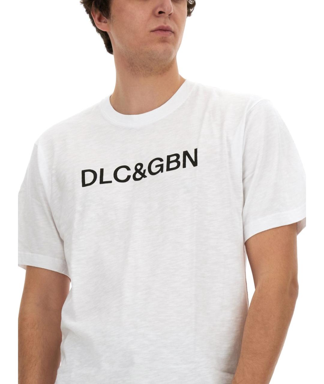 DOLCE&GABBANA Белая хлопковая футболка, фото 4