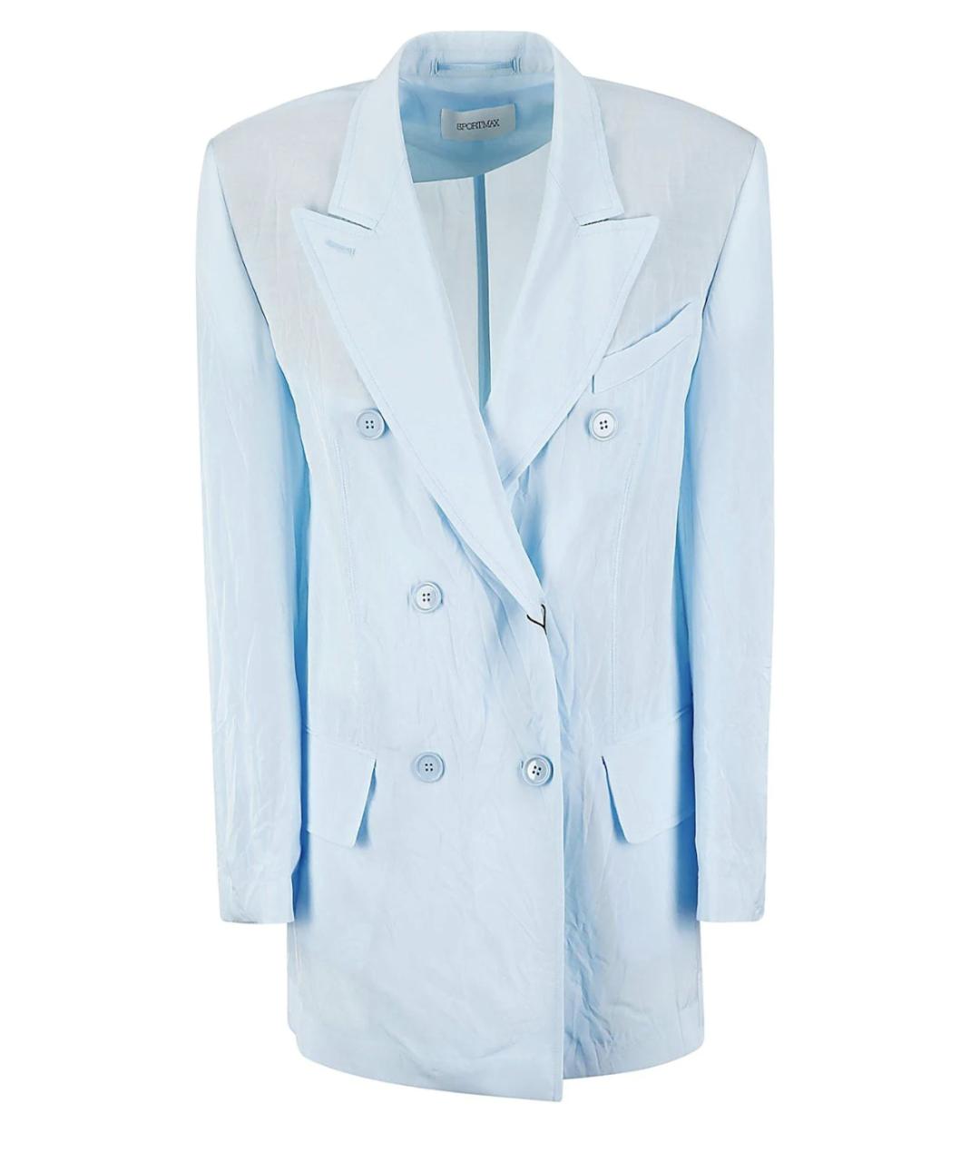 MAX MARA Голубой вискозный жакет/пиджак, фото 1