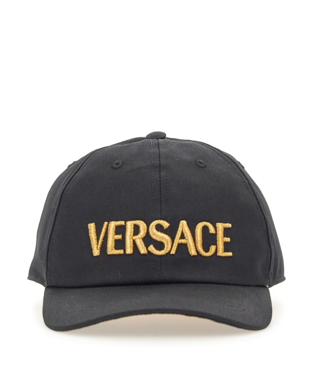 VERSACE Черная хлопковая кепка/бейсболка, фото 1