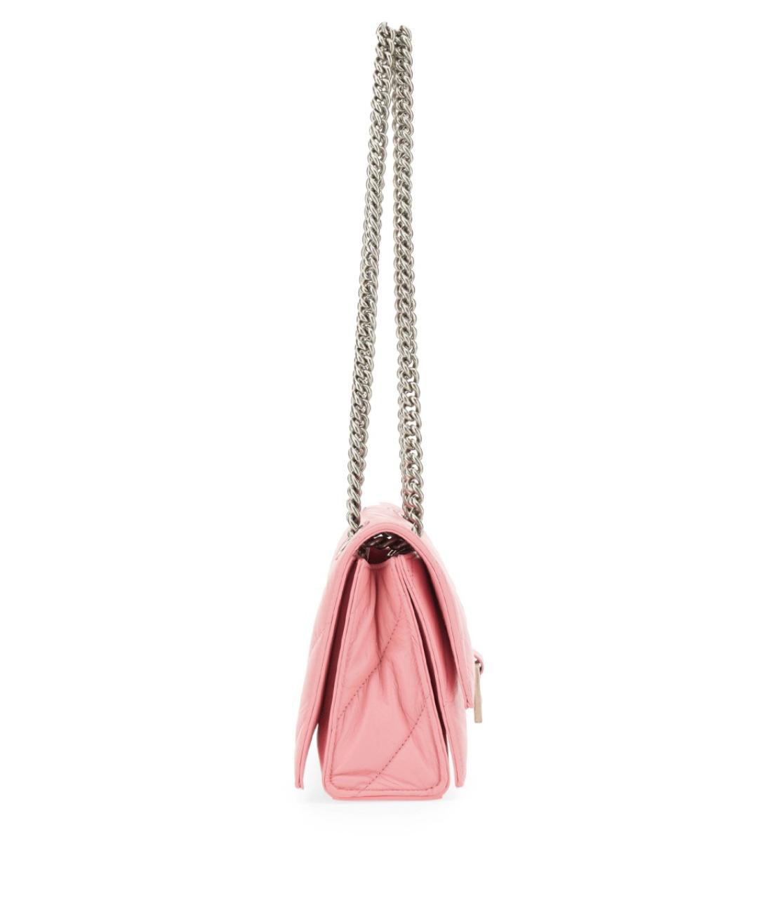 BALENCIAGA Розовая кожаная сумка через плечо, фото 5