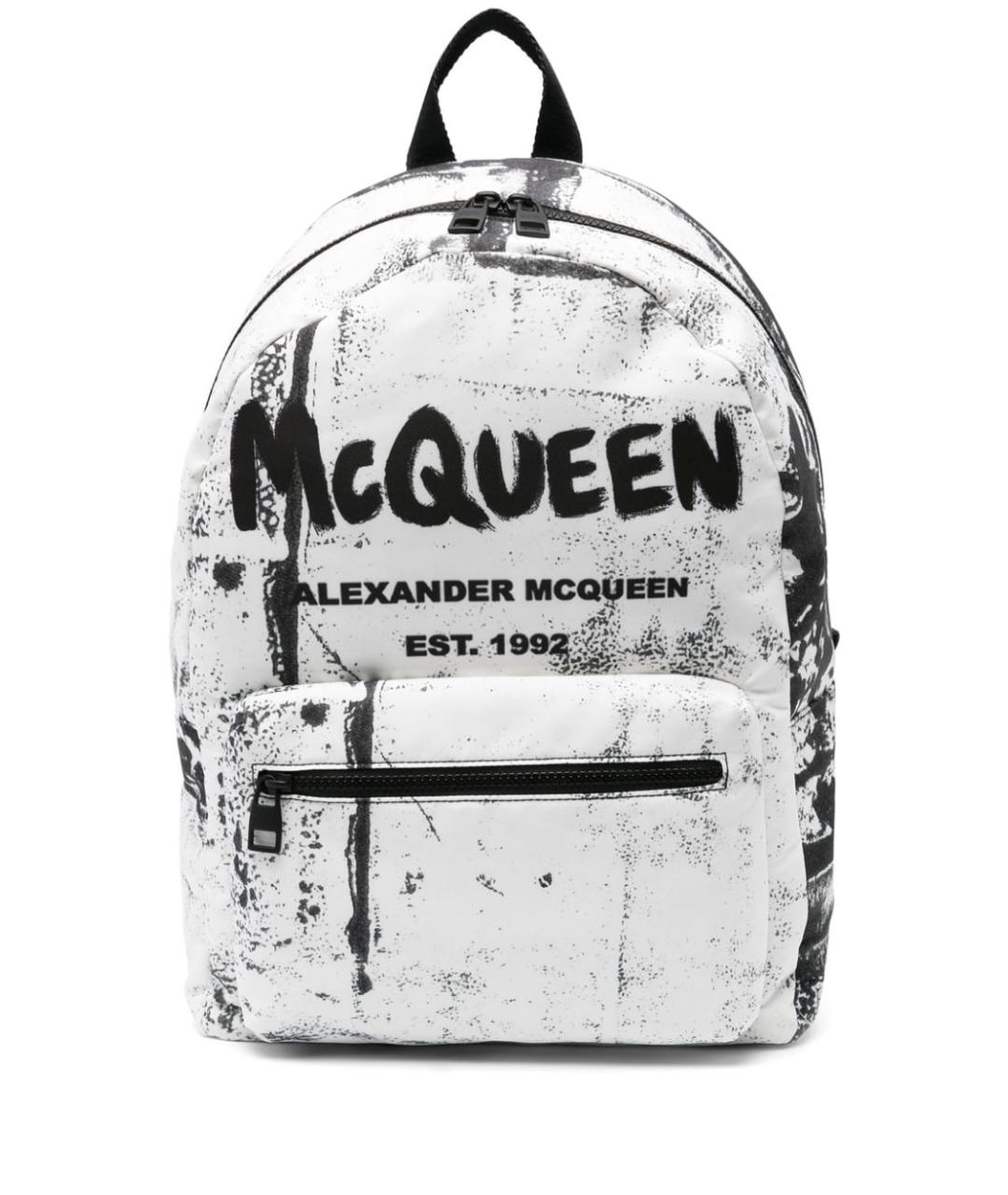 ALEXANDER MCQUEEN Черный кожаный рюкзак, фото 1