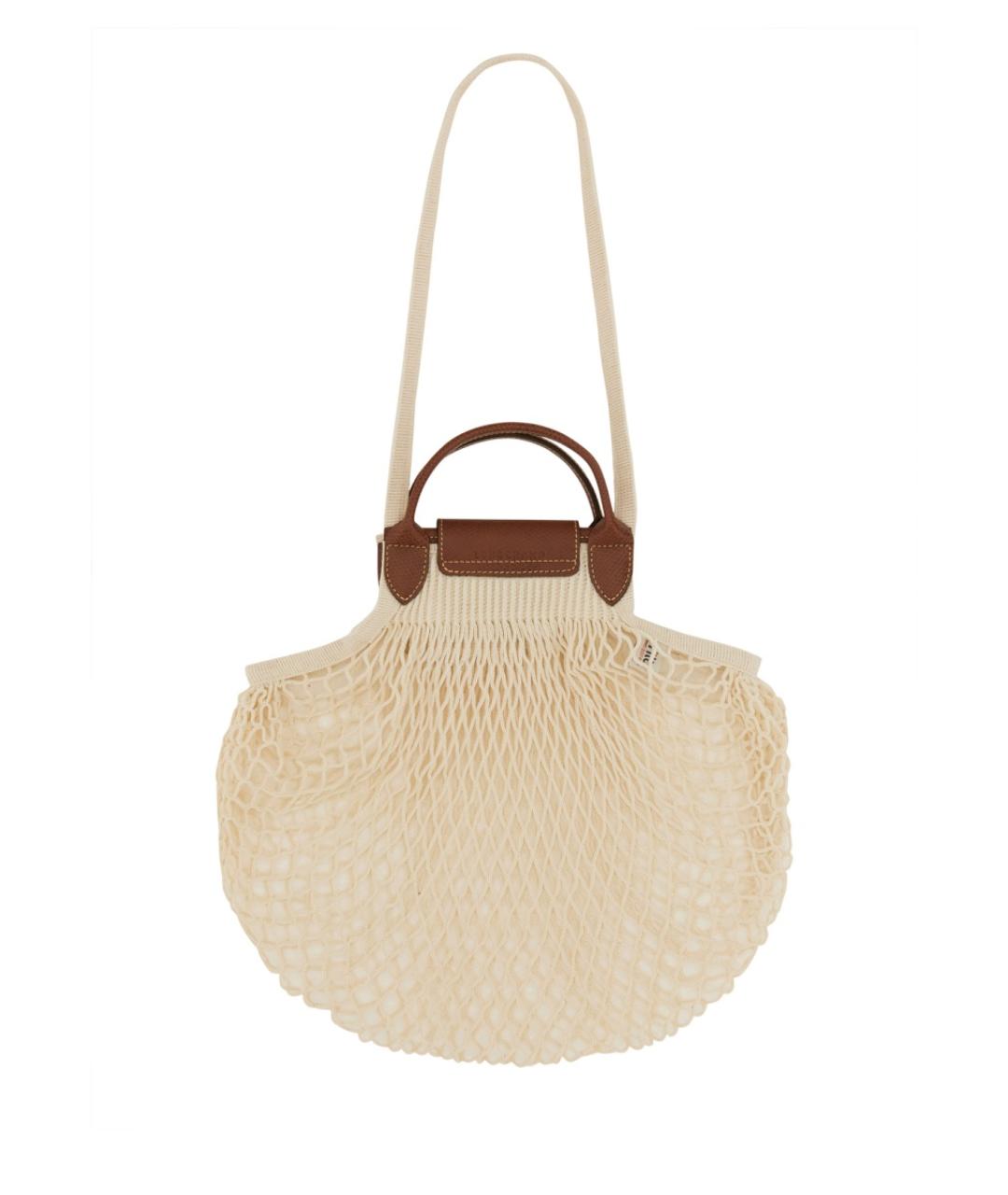 LONGCHAMP Белая хлопковая сумка через плечо, фото 2