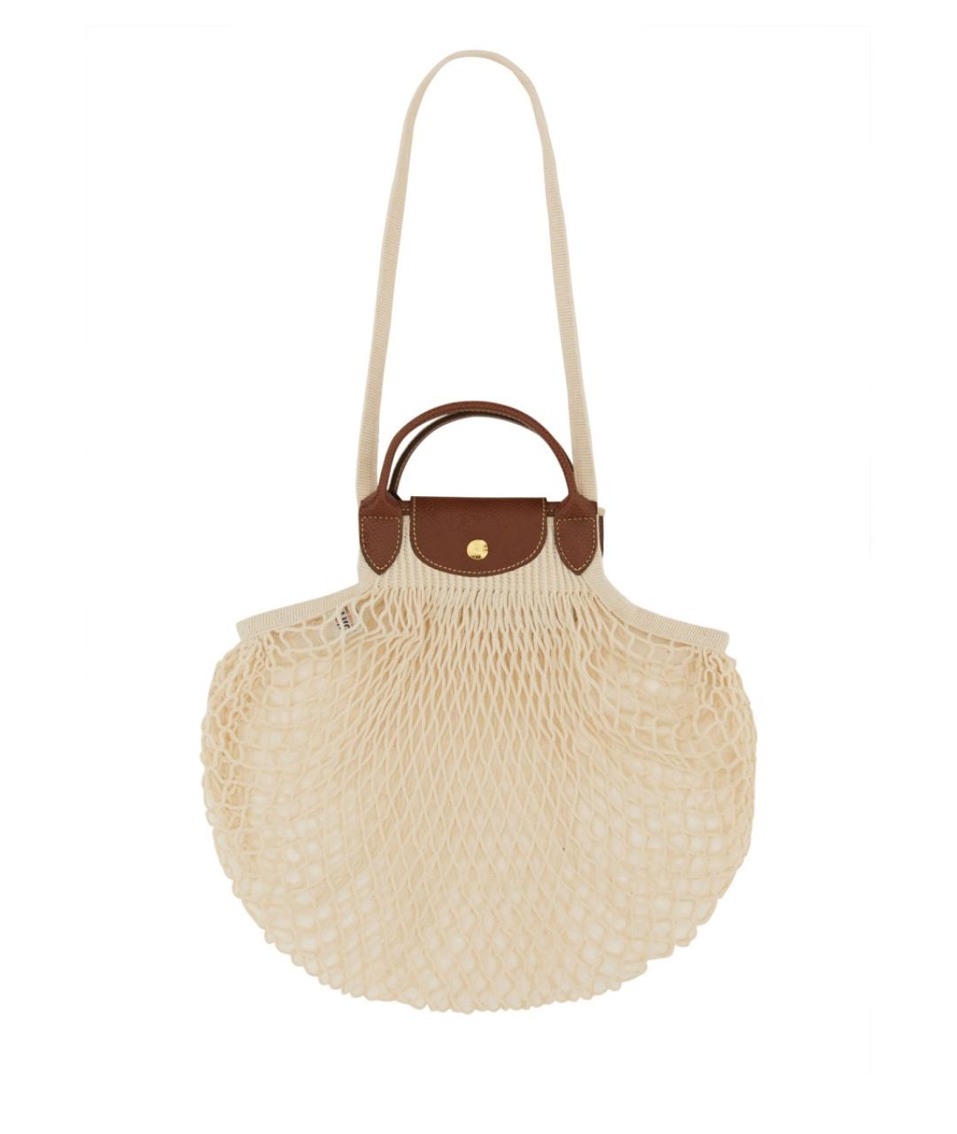 LONGCHAMP Белая хлопковая сумка через плечо, фото 1