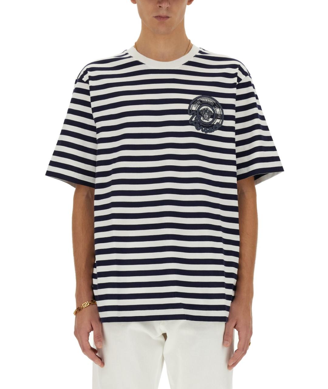 VERSACE Мульти хлопковая футболка, фото 1