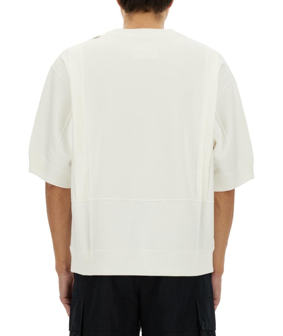 JIL SANDER Белая хлопковая футболка, фото 3