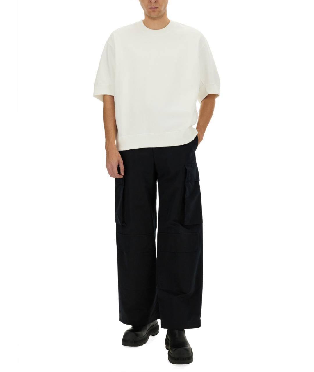 JIL SANDER Белая хлопковая футболка, фото 2
