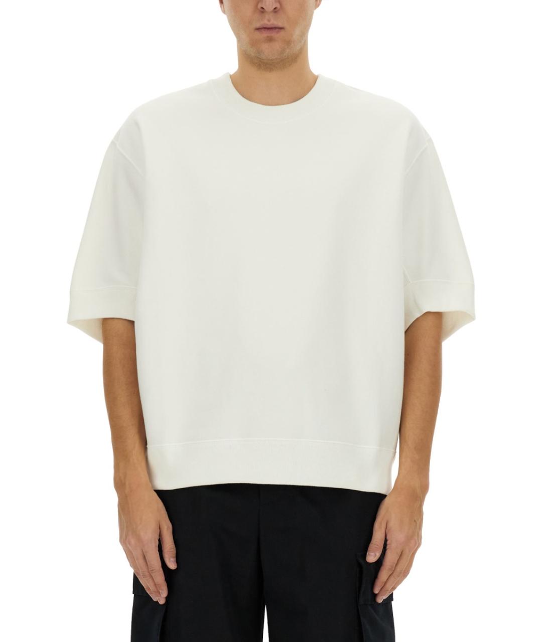 JIL SANDER Белая хлопковая футболка, фото 1